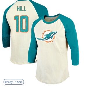 Men’s Miami Dolphins Tyreek Hill Raglan Shirt